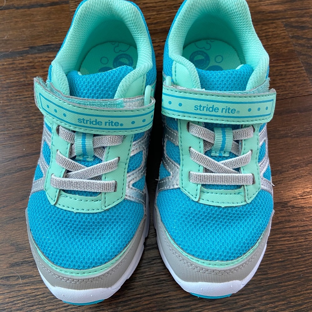 Stride Rite Girls Shoes blue white toddler 10.5